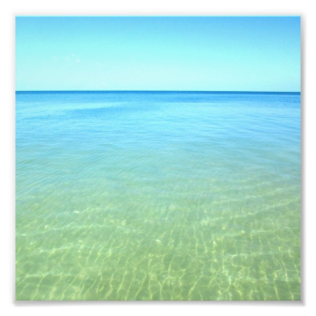 Blue & Green Ocean Water Photo Print (Front)