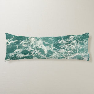 Blue Green Ocean Waves Body Cushion