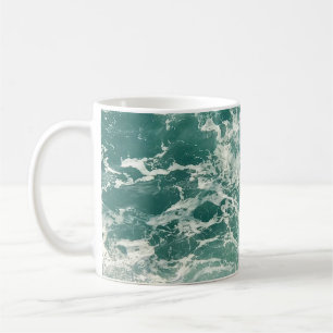 Blue Green Ocean Waves Coffee Mug