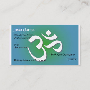 Blue & Green OM symbol business card