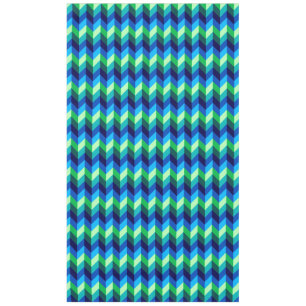 Blue Green Ombre Chevrons Large Tablecloth