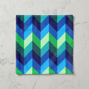 Blue Green Ombre Chevrons Washcloth Wash Cloth