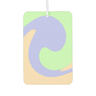 Blue green ombre fluid marble boho bold pattern  car air freshener