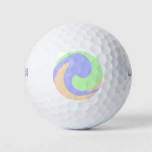 Blue green ombre fluid marble boho bold pattern  golf balls