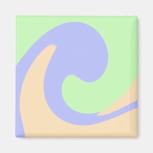 Blue green ombre fluid marble boho bold pattern magnet