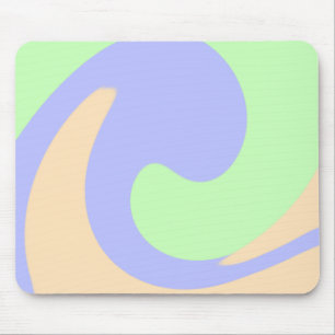 Blue green ombre fluid marble boho bold pattern mouse mat