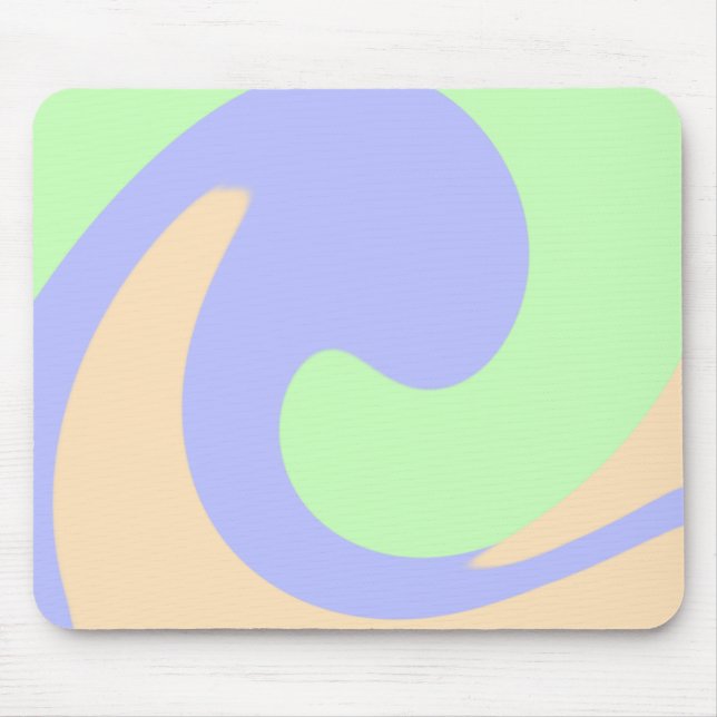 Blue green ombre fluid marble boho bold pattern  mouse mat (Front)