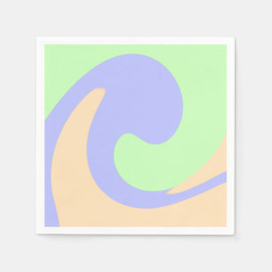 Blue green ombre fluid marble boho bold pattern napkin