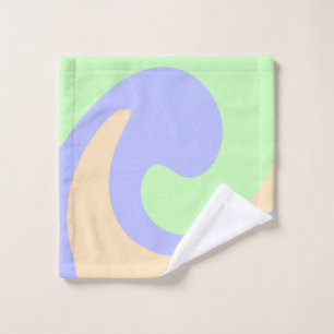 Blue green ombre fluid marble boho bold pattern  wash cloth