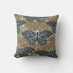 Blue Green Orange Butterflies  Cushion
