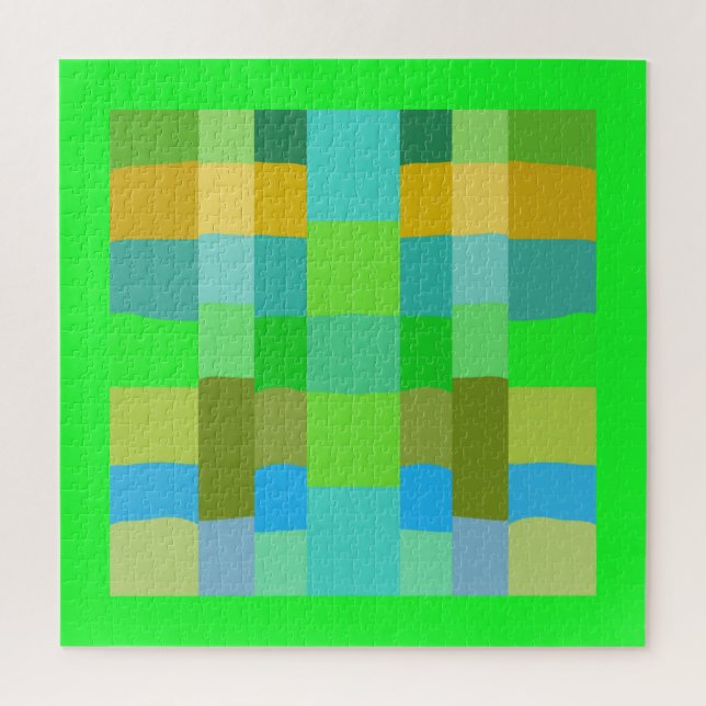 Blue Green Orange Purple Creamy Pattern Abstract Jigsaw Puzzle (Vertical)