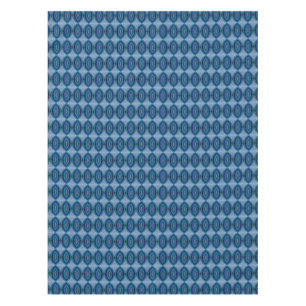 Blue Green Oval Design Tablecloth