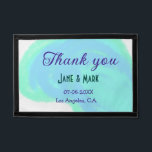 Blue green pastel thank you add couple name date pennant<br><div class="desc">Design</div>