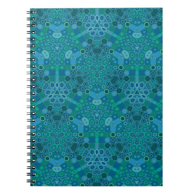 Blue Green Pattern Notebook (Front)