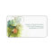 Blue green + peach floral wedding address label