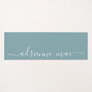Blue Green Personalized Name Prayer Or Yoga Mat