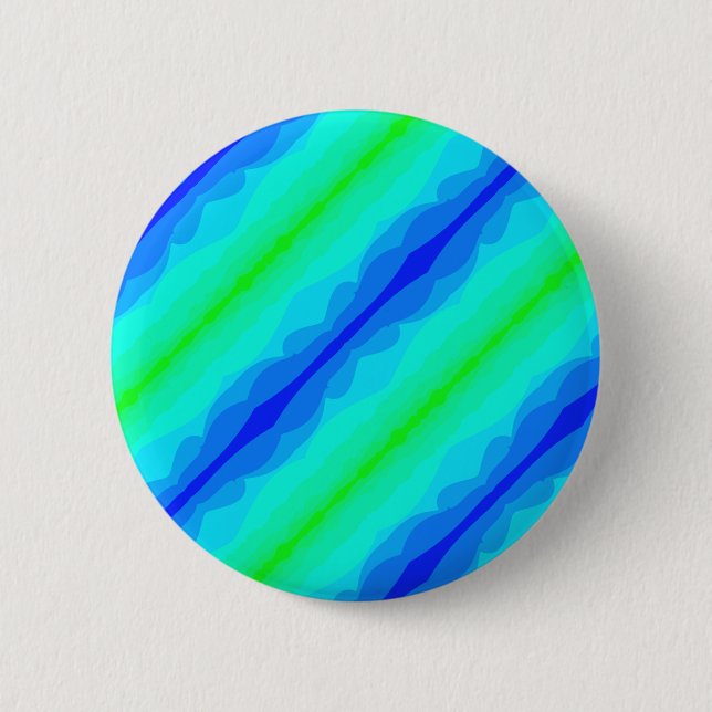 Blue-Green Pin/ 6 Cm Round Badge (Front)
