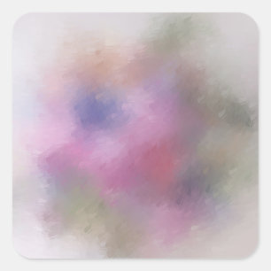 Blue Green Pink Red Yellow Orange Modern Abstract Square Sticker
