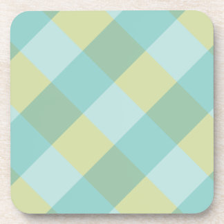 blue green plaid coaster