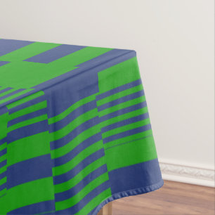 Blue Green Polka Dots Patchwork  Tablecloth