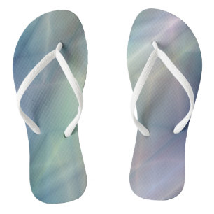 blue green purple abstract flip flops