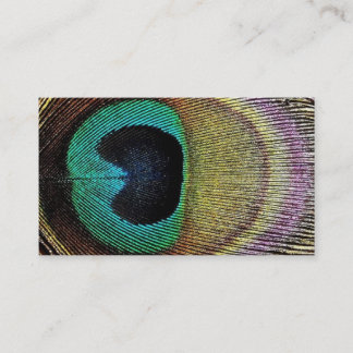 Blue-Green Purple Peacock Business Card