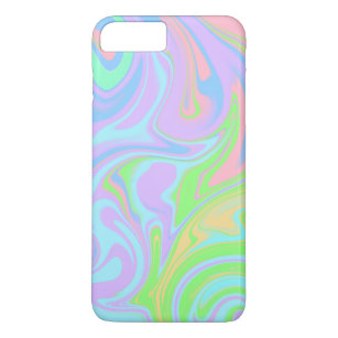 Blue Green Purple Pink Swirl Abstract Design Case-Mate iPhone Case