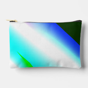 Blue green rainbow abstract texture pattern art  t accessory pouch