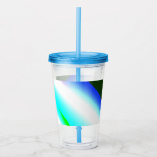 Blue green rainbow abstract texture pattern art  t acrylic tumbler