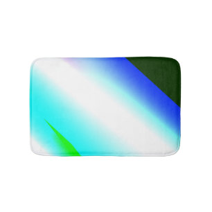 Blue green rainbow abstract texture pattern art t bath mat