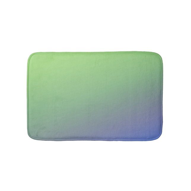 Blue green rainbow abstract texture pattern art  t bath mat (Front)
