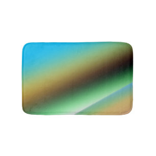 Blue green rainbow abstract texture pattern art t bath mat