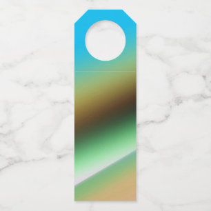 Blue green rainbow abstract texture pattern art t bottle tag