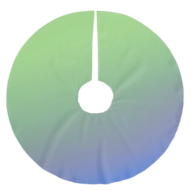 Blue green rainbow abstract texture pattern art  t brushed polyester tree skirt (Front)