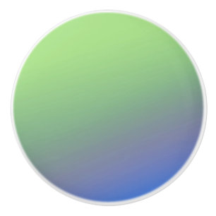 Blue green rainbow abstract texture pattern art t ceramic knob