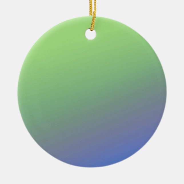 Blue green rainbow abstract texture pattern art  t ceramic tree decoration (Front)