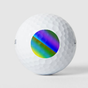 Blue green rainbow abstract texture pattern art t golf balls