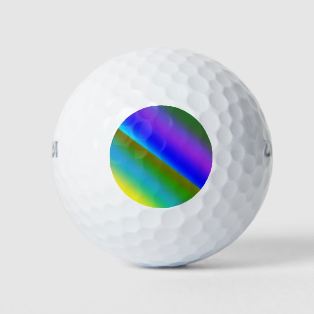 Blue green rainbow abstract texture pattern art  t golf balls (Front)
