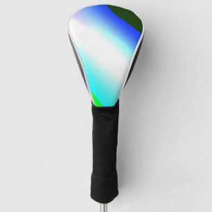 Blue green rainbow abstract texture pattern art  t golf head cover