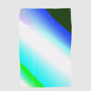 Blue green rainbow abstract texture pattern art  t golf towel