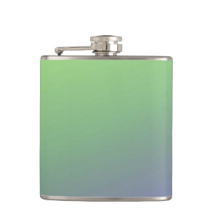 Blue green rainbow abstract texture pattern art t hip flask