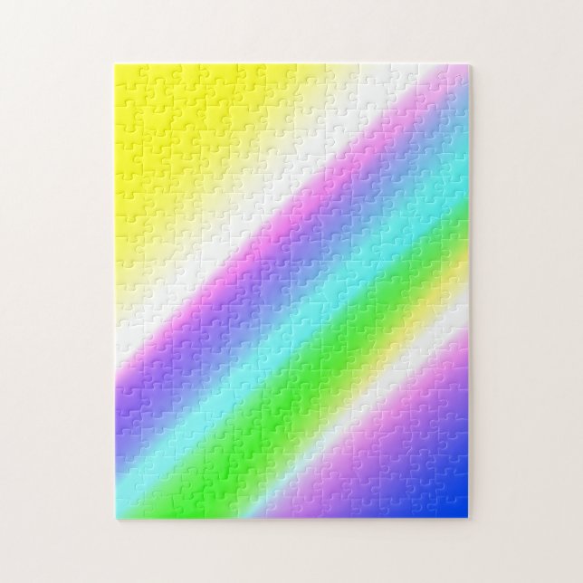 Blue green rainbow abstract texture pattern art  t jigsaw puzzle (Vertical)