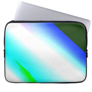 Blue green rainbow abstract texture pattern art t laptop sleeve