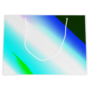 Blue green rainbow abstract texture pattern art t large gift bag
