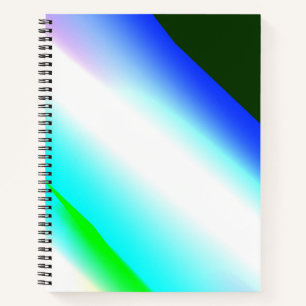 Blue green rainbow abstract texture pattern art t notebook