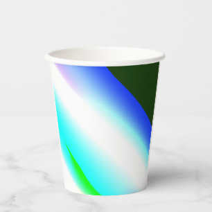 Blue green rainbow abstract texture pattern art t paper cups