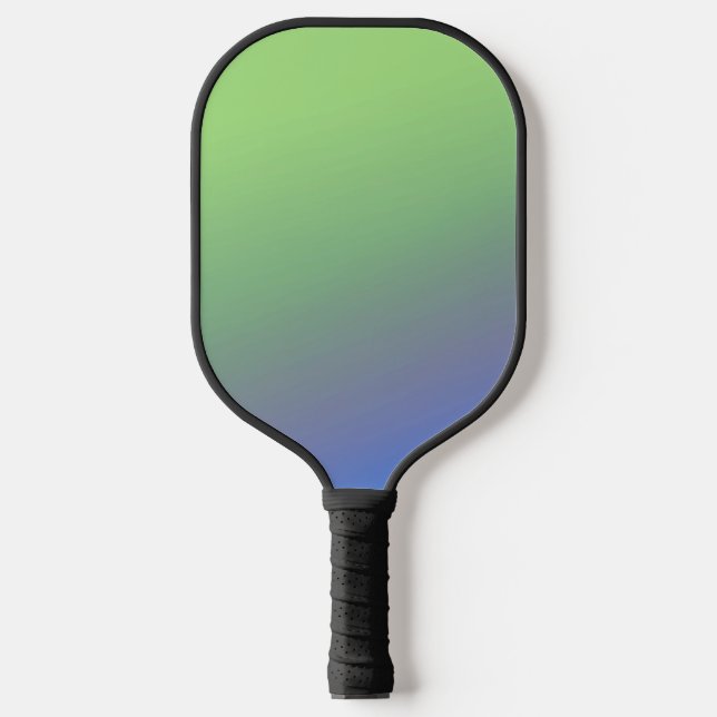 Blue green rainbow abstract texture pattern art  t pickleball paddle (Front)
