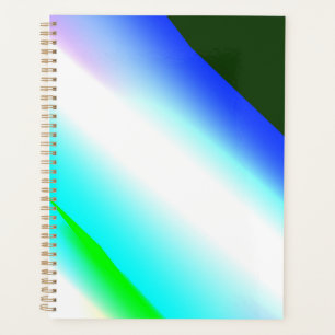 Blue green rainbow abstract texture pattern art  t planner