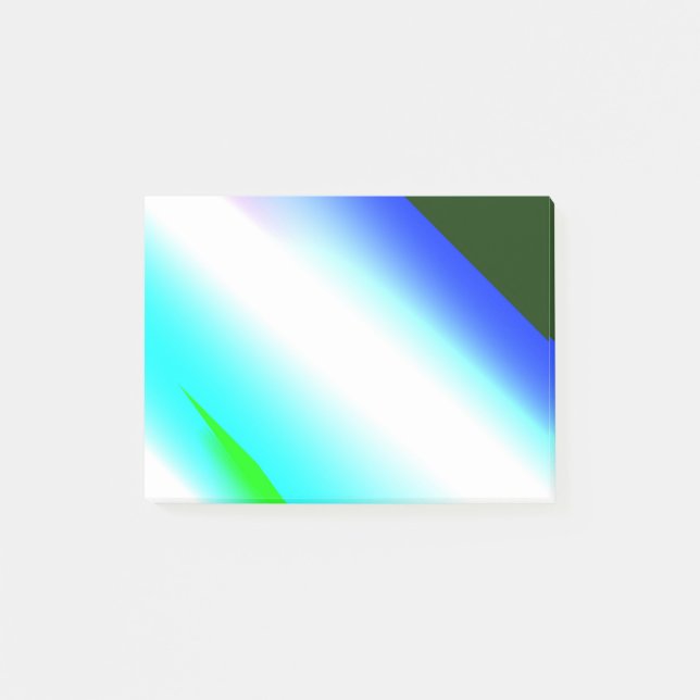 Blue green rainbow abstract texture pattern art  t post-it notes (Front)