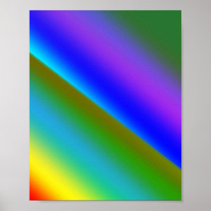 Blue green rainbow abstract texture pattern art  t poster